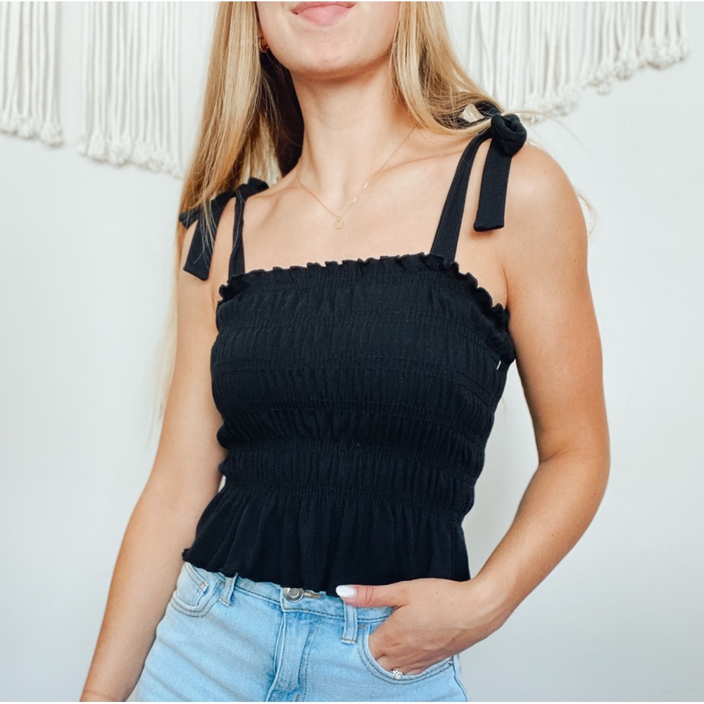 Altar’d State black tank top cinched